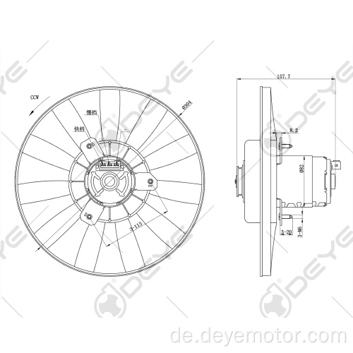 Kühlerlüftermotor für VW CABRIO GOLF